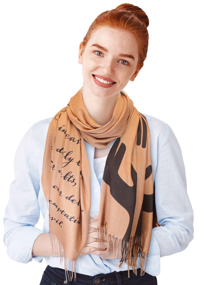 Prayer Christian Religious Theme Inspirational Shawl Scarf for wholesale by Cube Enterprise