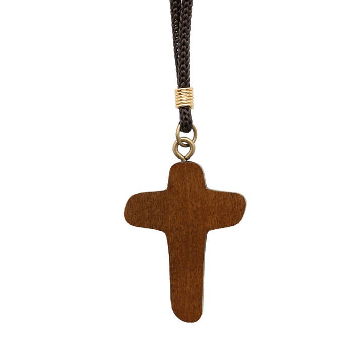 Oremus Mercy - Wholesale Pendant/Charm Necklace - Unity Cross Wooden NecklaceÂ