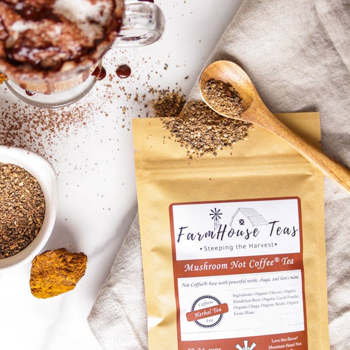 Mushroom NOT Coffee® Herbal Tea for wholesale by Farmhouse Teas