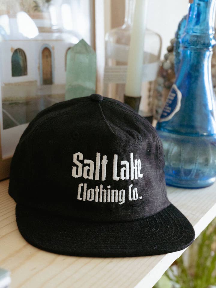 Good Company Cap Black Linen for wholesale by Salt Lake Clothing