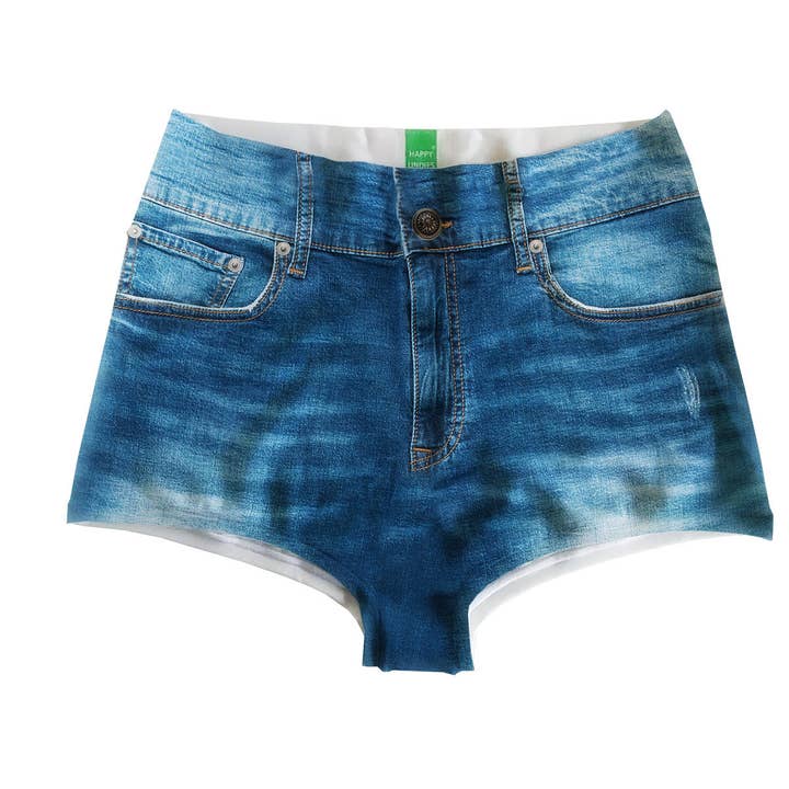 Blå jeans med hög midja för wholesale av HAPPY UNDIES