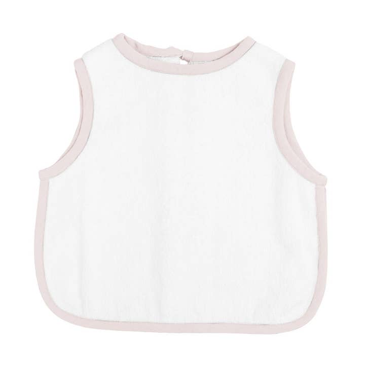 Bavoir tablier | Blossom Pink Linen pour la vente par Louelle.