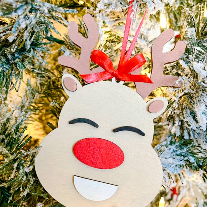 OBX Prep - Wholesale DIY Craft Kit - Christmas Kids' Ornament DIY Painting Kit w Santa, Reindeer,4