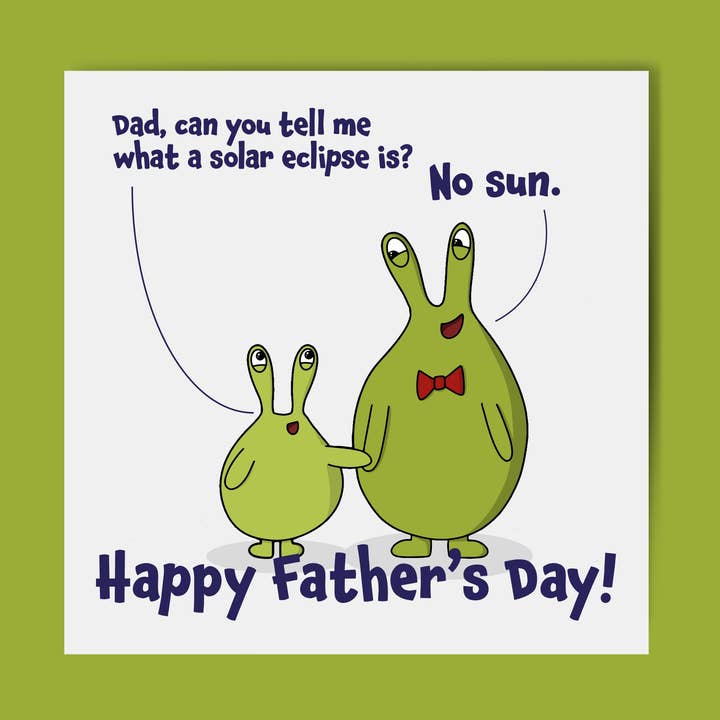 Alien Father's Day Card for wholesale by BeckiLamby