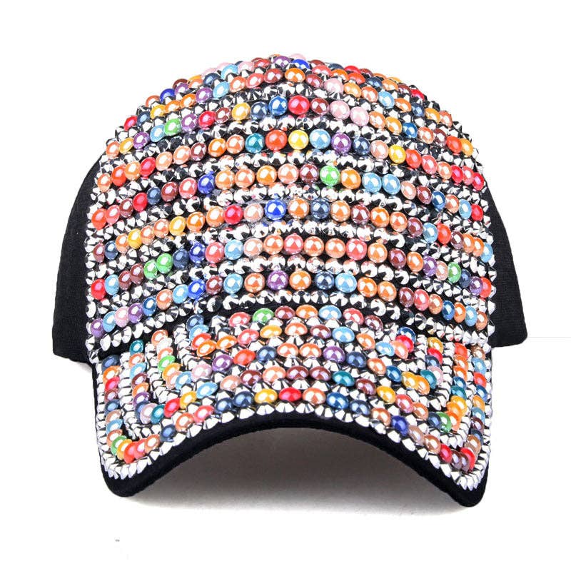 Ole - Vente Casquette de baseball – femme - Casquette en perles et strass C050611