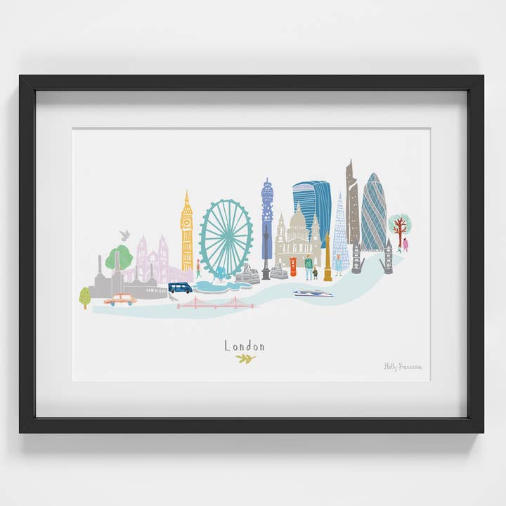 Skyline Cityscape van Londen - A3 Print voor wholesale door Holly Francesca