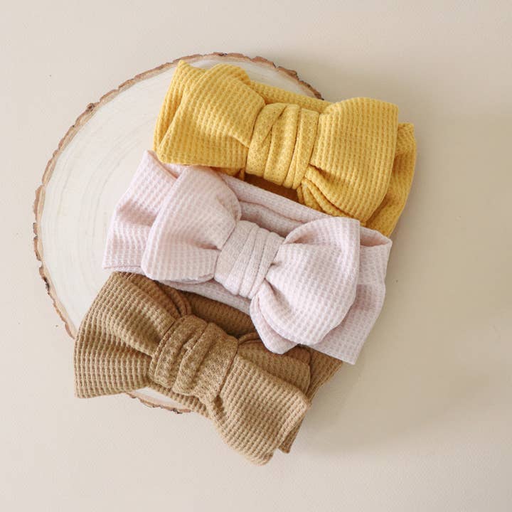 Aubrey Gianna's Boutique - Wholesale Fashion Headband - Baby - Waffle Bow Baby Headbands