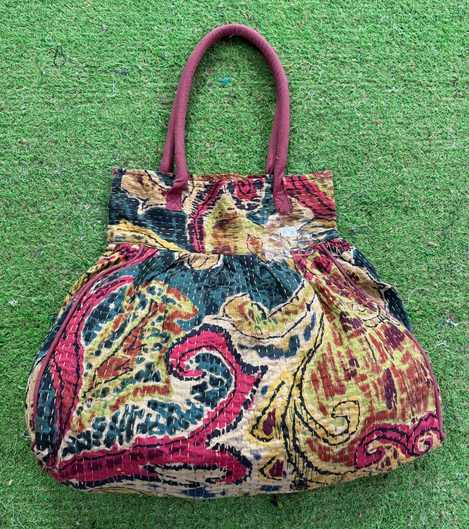 GYPSY STUDIO - Wholesale Shoulder Bag - Women's - Kantha Stitch Bag Cotton Shoulder Bag Women Bag Printed Bag0