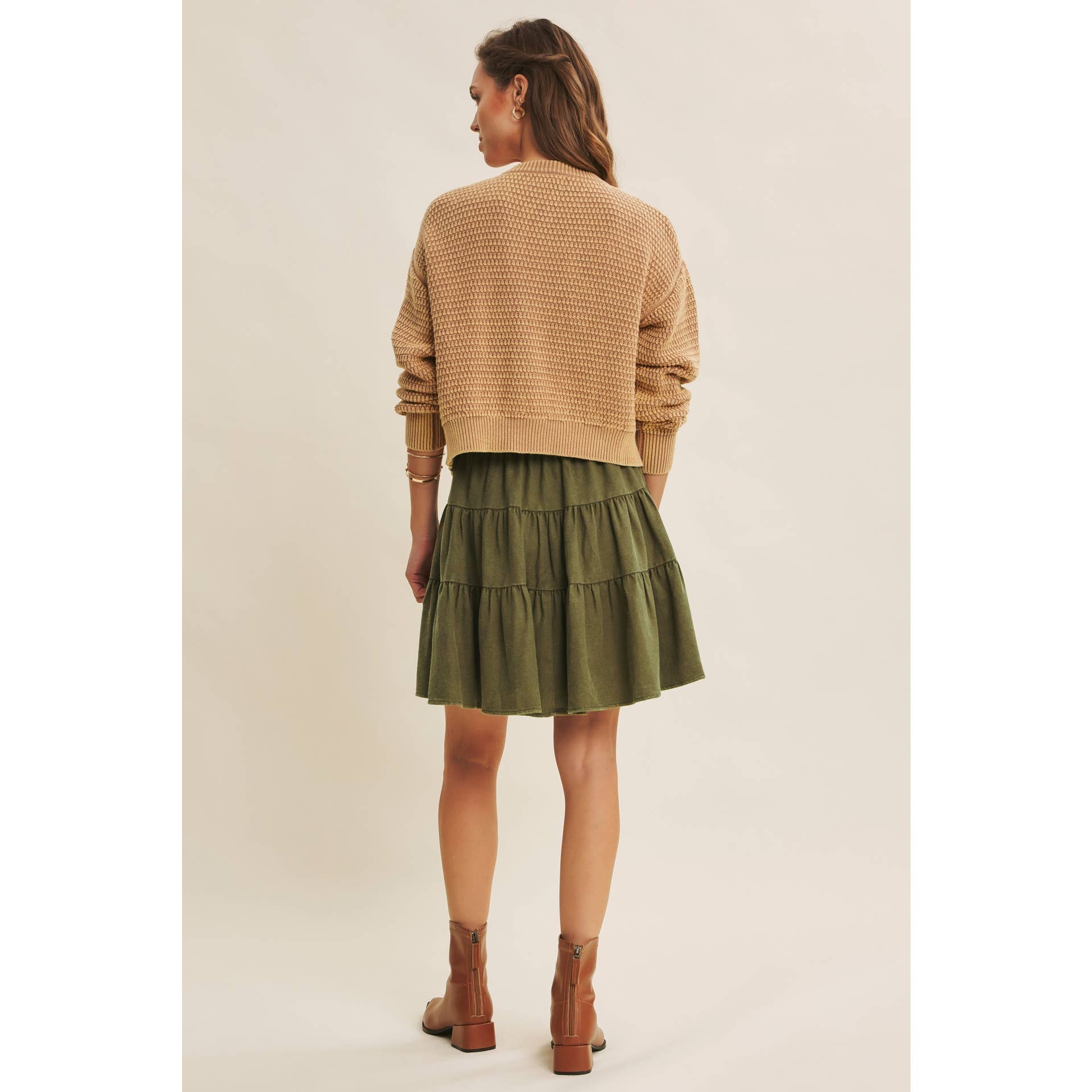 in february - Wholesale Cardigan - Women's - COZY CHIC LAYER MINERAL-WASHED CABLE KNIT SWEATER CARDIGAN40