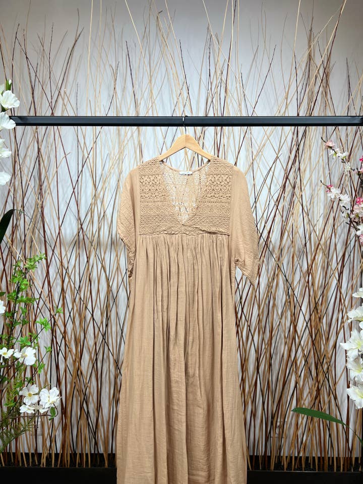 L'Emotion - Wholesale Dress - Women's - Long dress with lace top