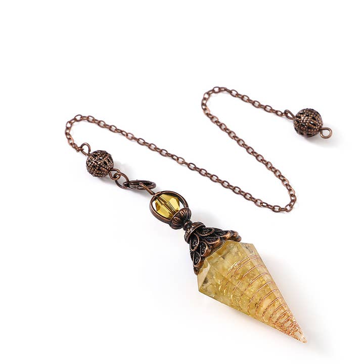 Gemcohub - Wholesale Spiritual Stone/Crystal - Hexagonal Pyramid Crystal Stone Pendulum19