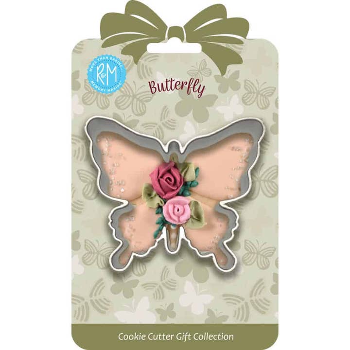 Butterfly Cookie Cutter 3.25" Carded for wholesale by R&M International
