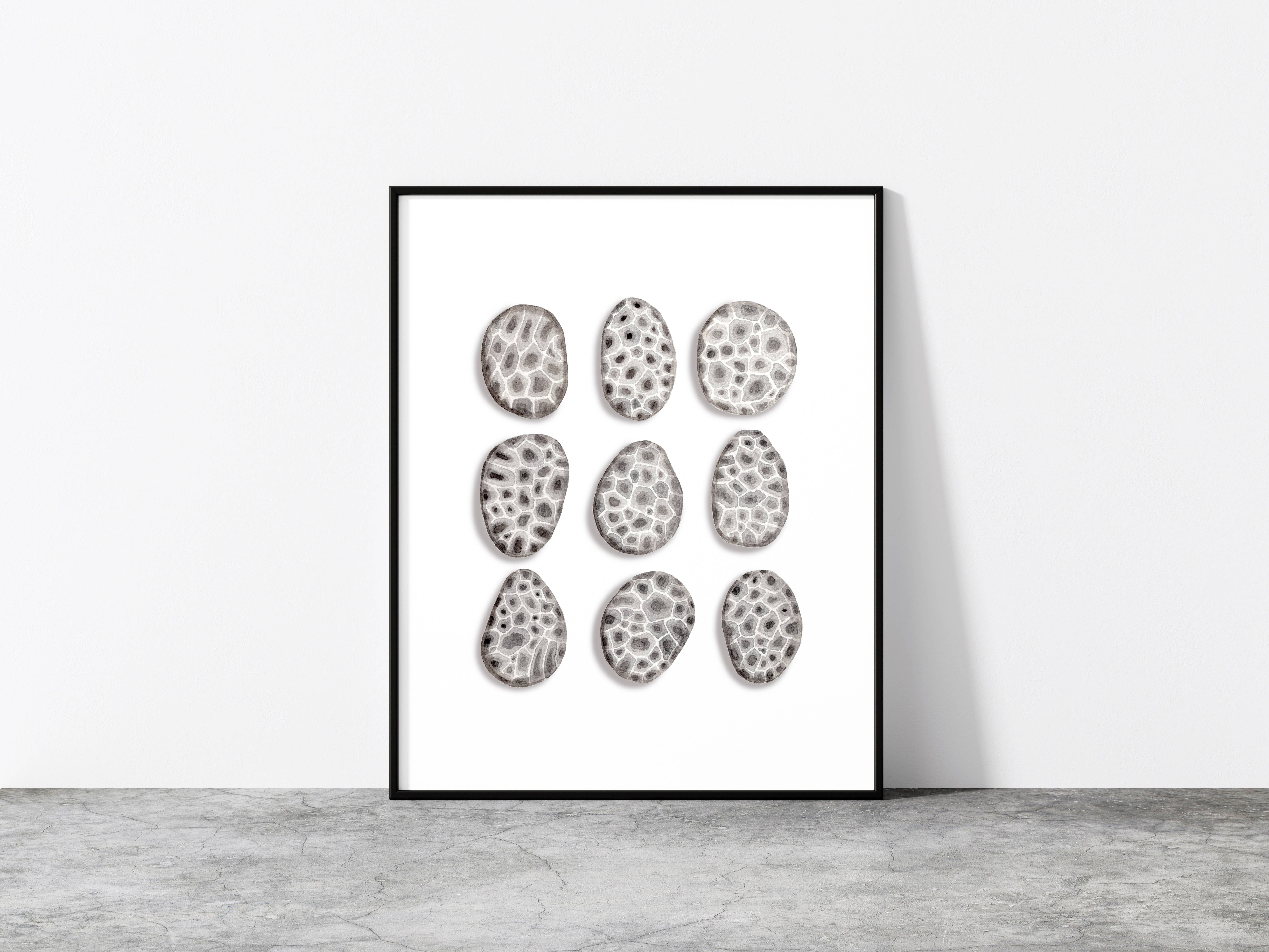 NorthHouse Creative Co. - Wholesale Art Print - Petoskey Stone Watercolor Art Print1