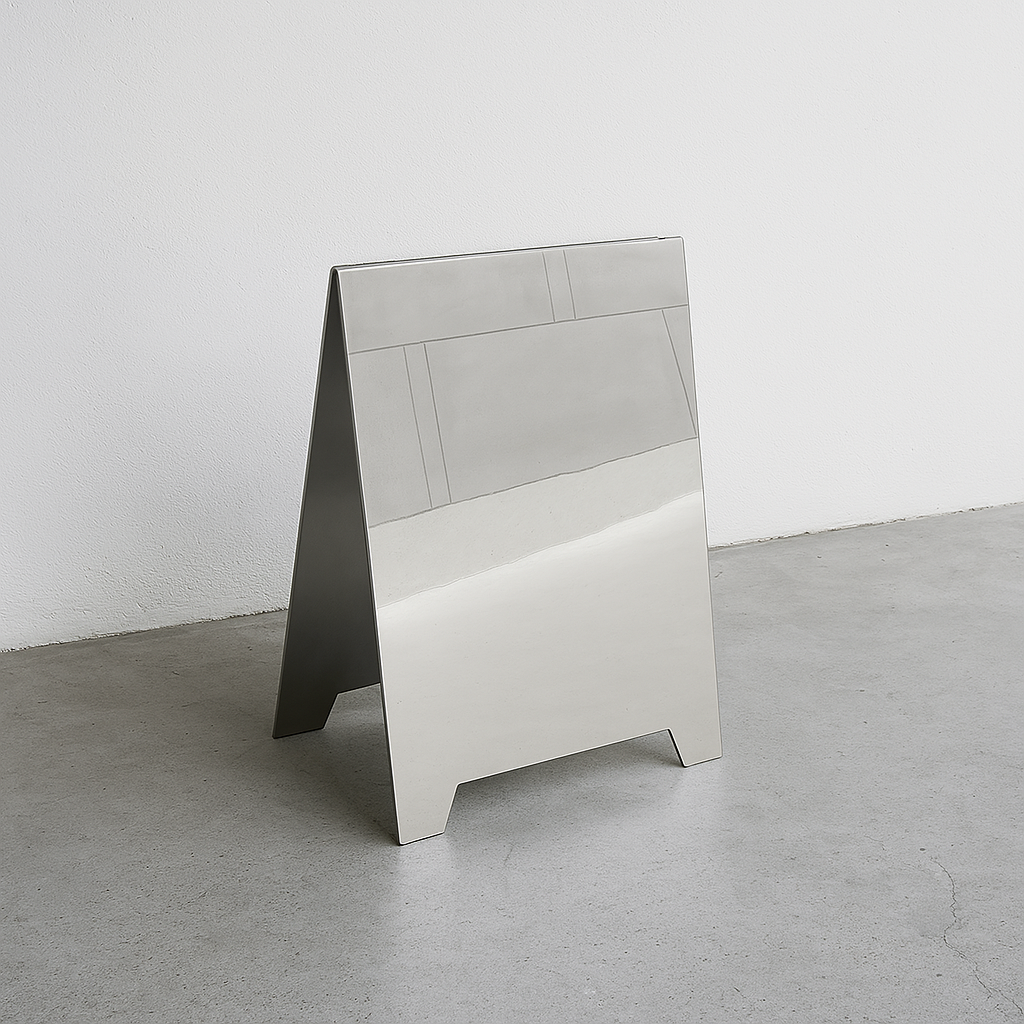 Signs and Mirrors - Wholesale Sign - #005 - Mirrored Acrylic A-Frame Sandwich Board Sign0