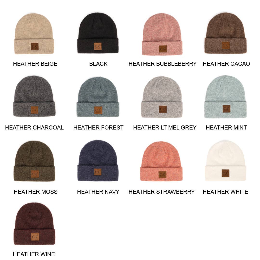 Truly Contagious - Wholesale Beanie - Unisex - CC Beanie Heather Knit Basic ( HTM-9021 )14