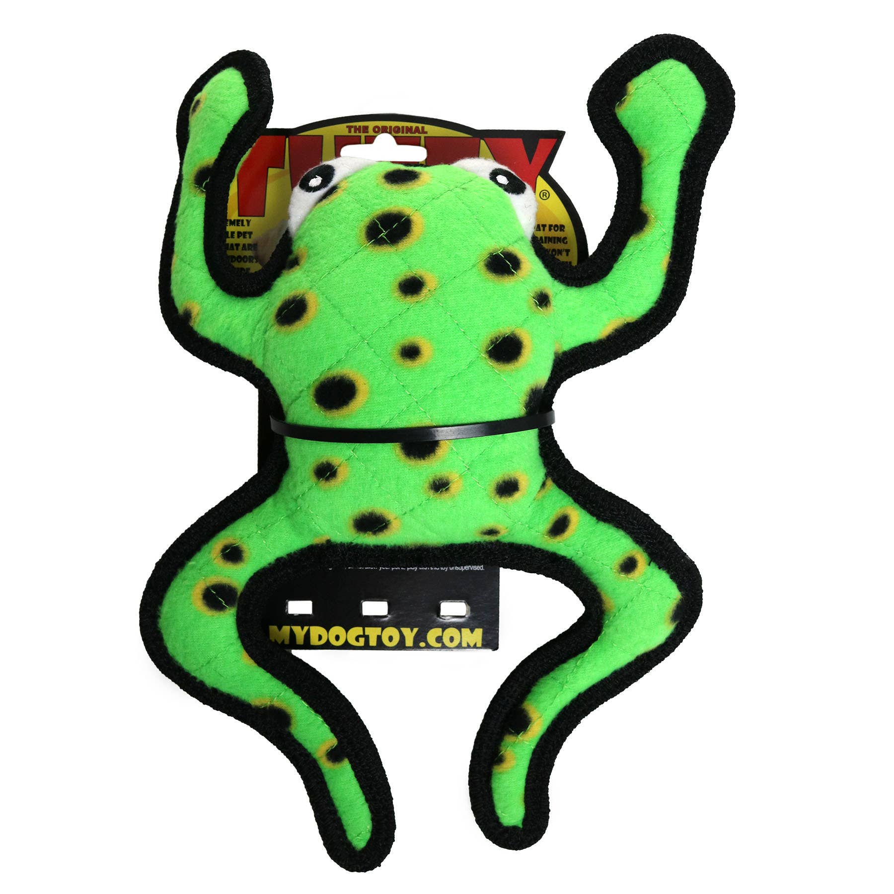 Tuffy Dog Toys - VIP Products - Venta al por mayor Juguete de goma - Perros - Juguete para perro Tuffy Desert Phrog saltarín, duradero y resistente con chirriador4