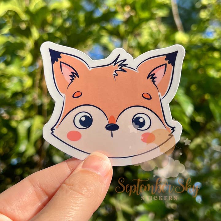 Fox Sticker | Waterproof Sticker | Hydro Sticker | Water Bot for wholesale by September Sky Stickers
