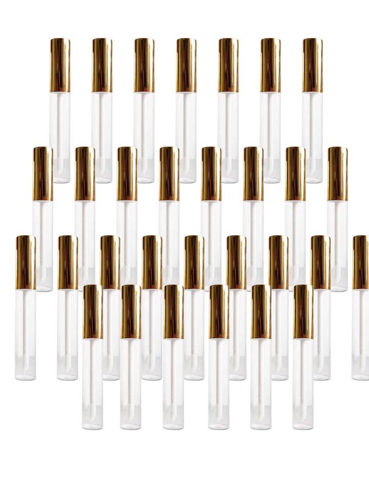 30 tubes à lèvres vides dorés de 10 ml pour la vente par BBBWHOLESALE LLC