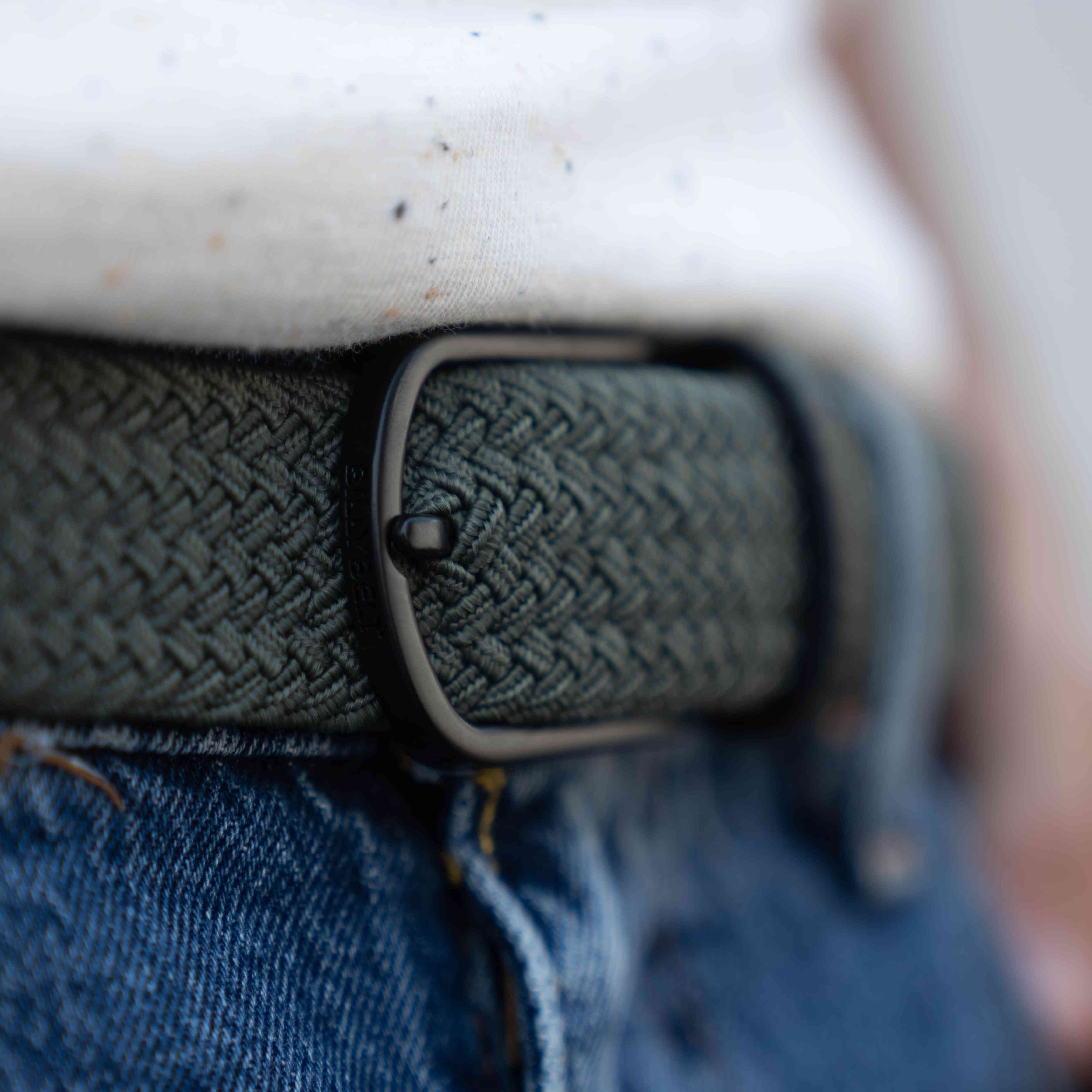 BILLYBELT - Wholesale Belt - Men's - Dark forest elastic braided belt1