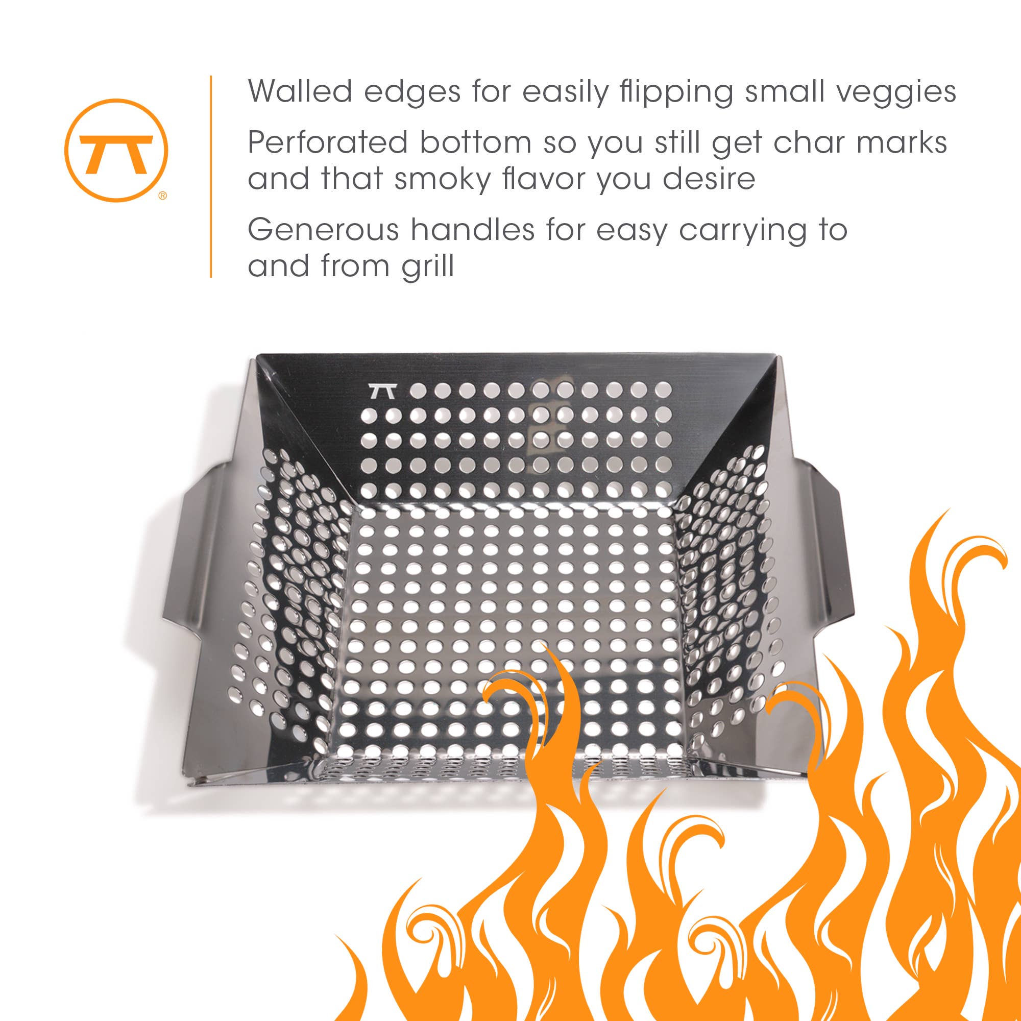 Fox Run Brands – Engroshandel Grillpande/grillovn – Outset firkantet grillwok, rustfrit stål, 12" x 12"2