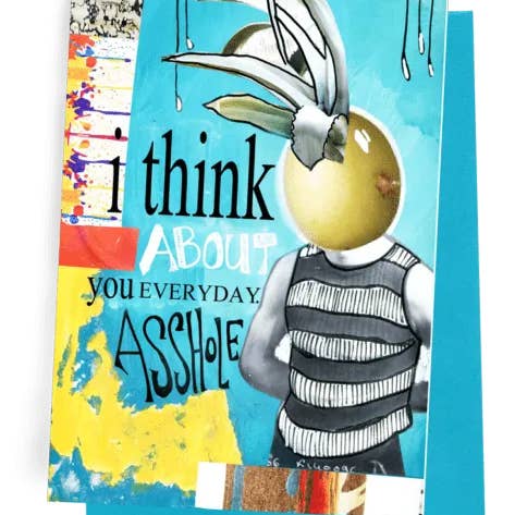 Erin Smith Art – wholesale Everyday greeting card – G157 Asshole Greeting Card