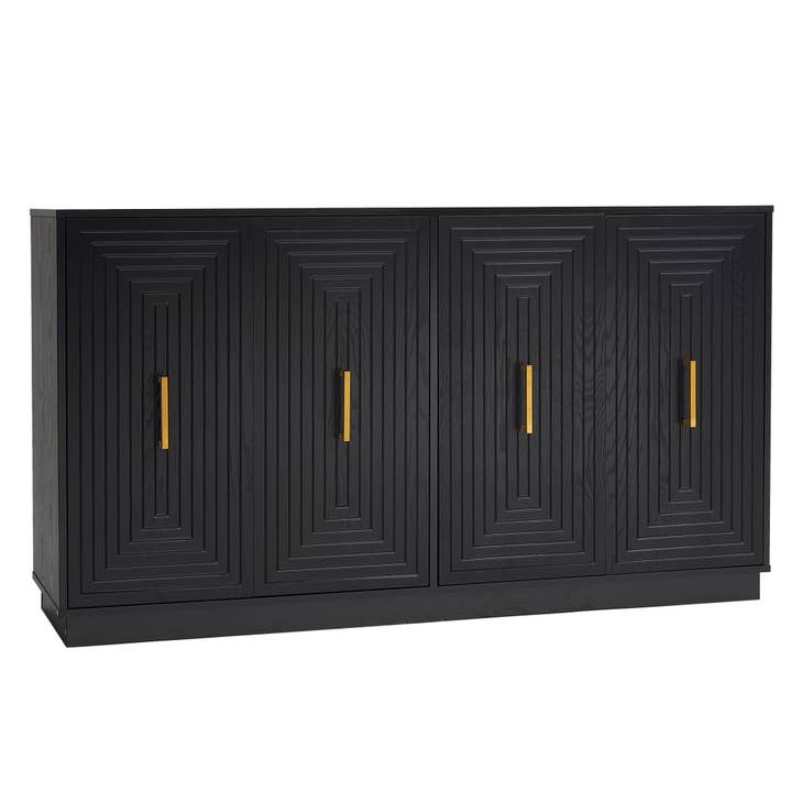 Heynemo - Wholesale Cabinet - 60'' Large Buffet Cabinet with Storage, Fluted Sideboard wit