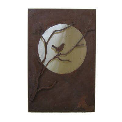 Moon Bird Box Metal Garden Wall Art for wholesale by Overwrought