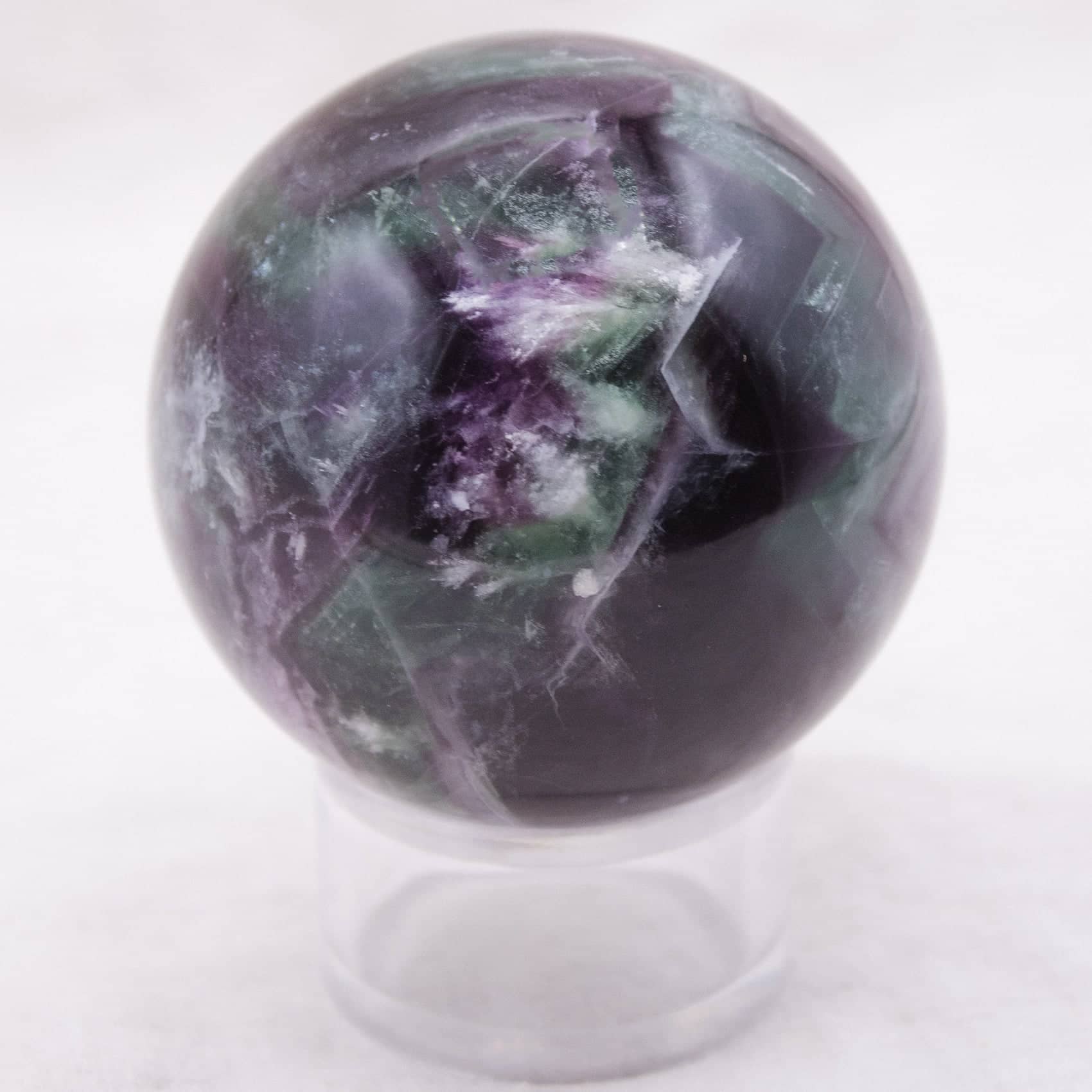 Tiny Rituals - Wholesale Spiritual Stone/Crystal - Rare Rainbow Fluorite Spheres - AAA Premium Quality113