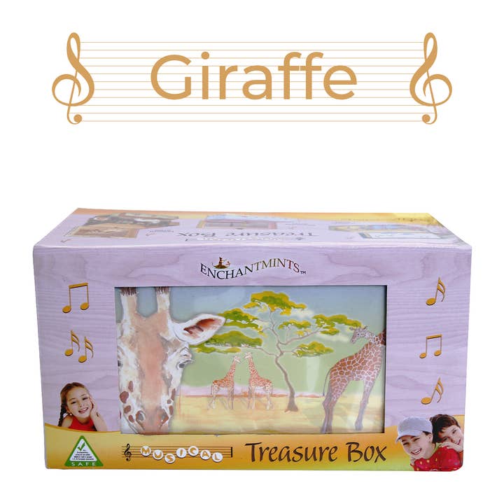Enchantmints – wholesale Musikdosa - Barn och baby – Ny! Musiklåda med giraff, utdragslådor och spegel7
