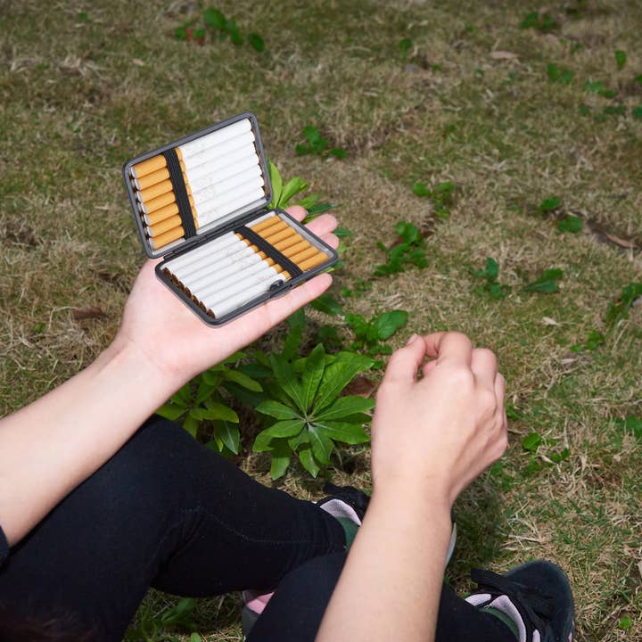 Champ by Polyflame - Wholesale Cigarette Case - Engraved skull cigarette case x128