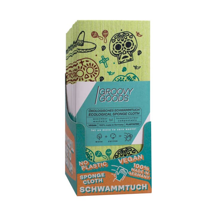 Ecologisch sponsdoek, ontwerp met schedel voor wholesale door Groovy Goods