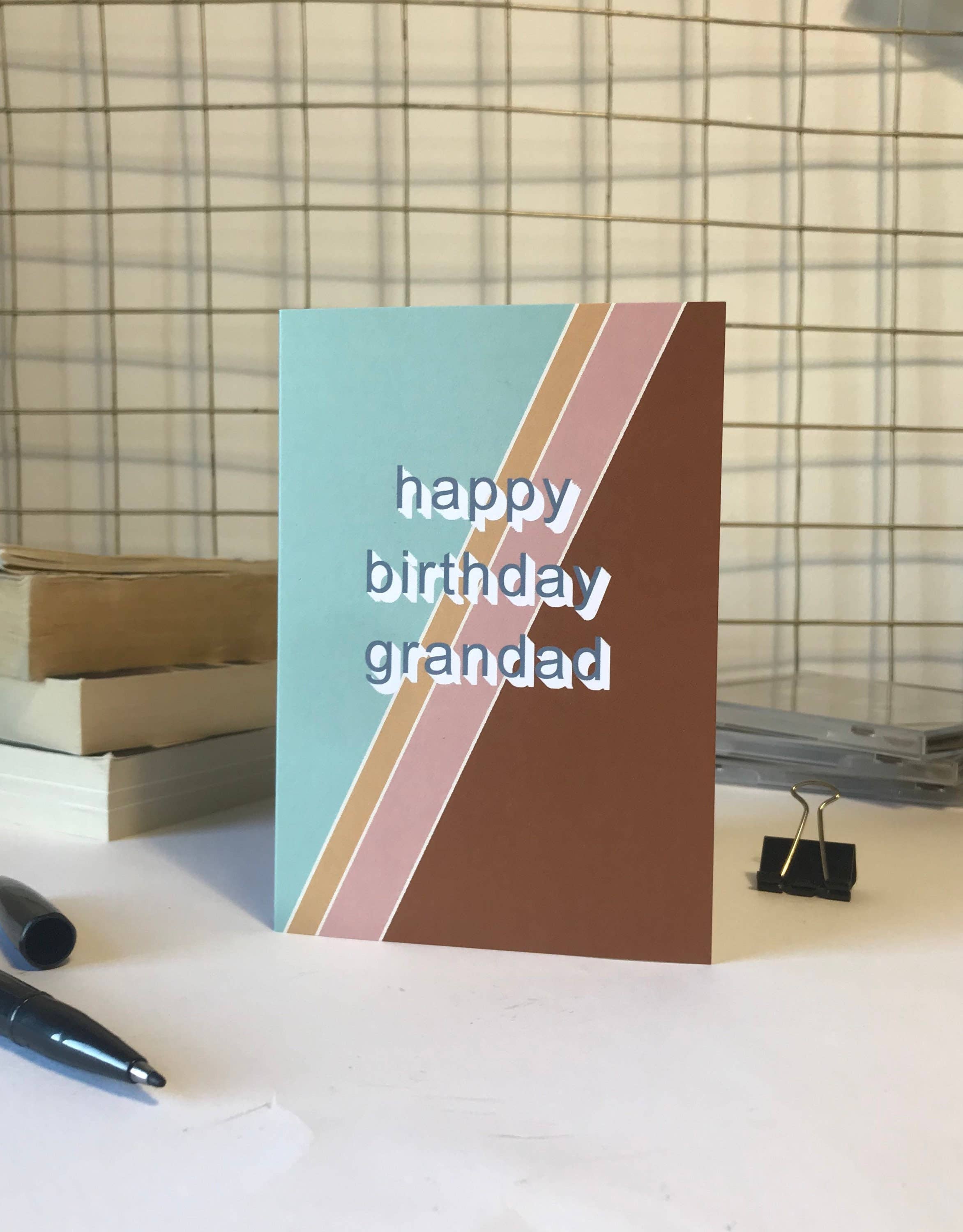 Lise Marie prints - Wholesale Birthday Card - Happy Birthday Grandad Greetings Card LM042