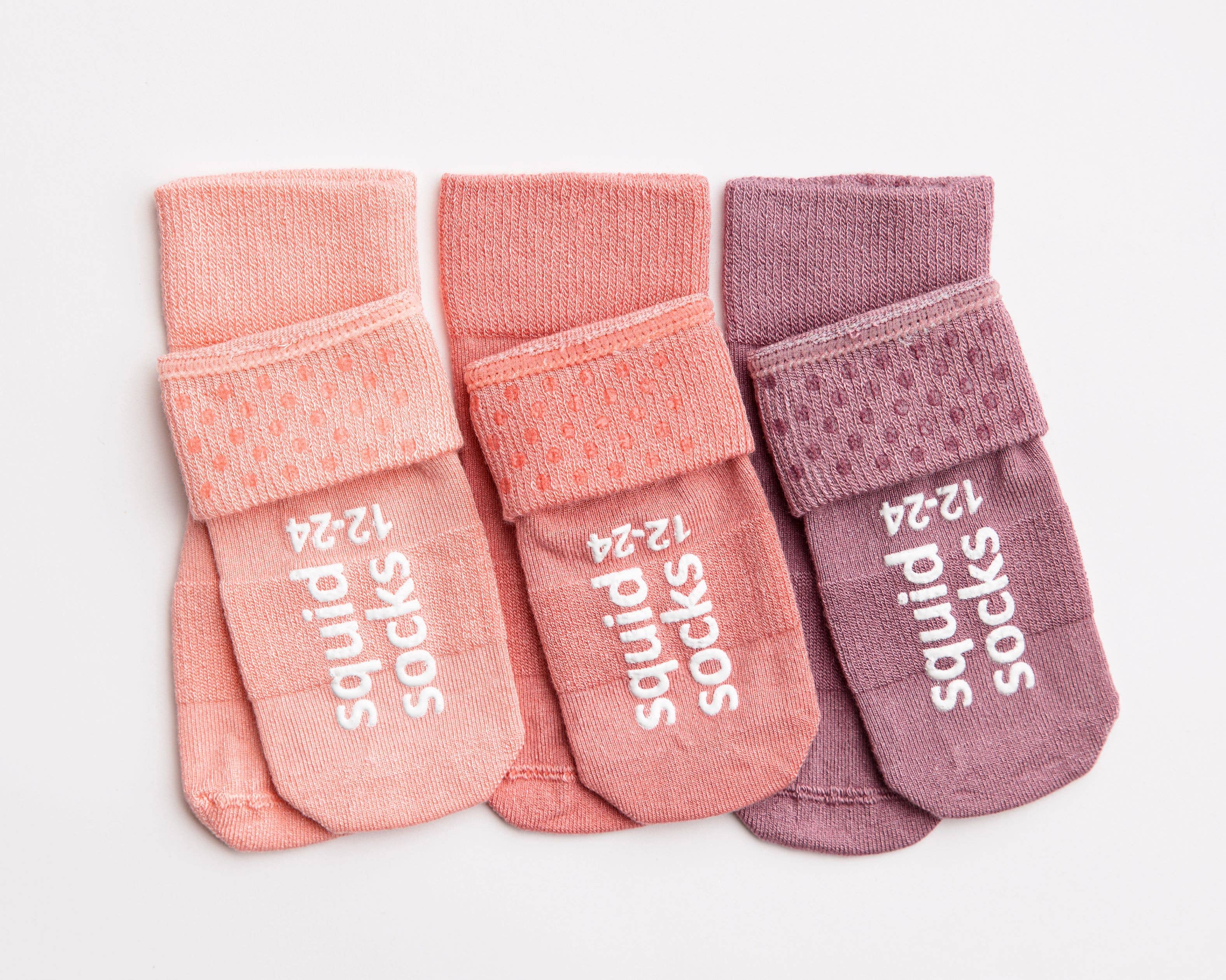 squid socks - Wholesale Socks - Kids & Baby - Cami - Non-Slip Baby Socks Light Pink, Dusty Pink, Lavender1
