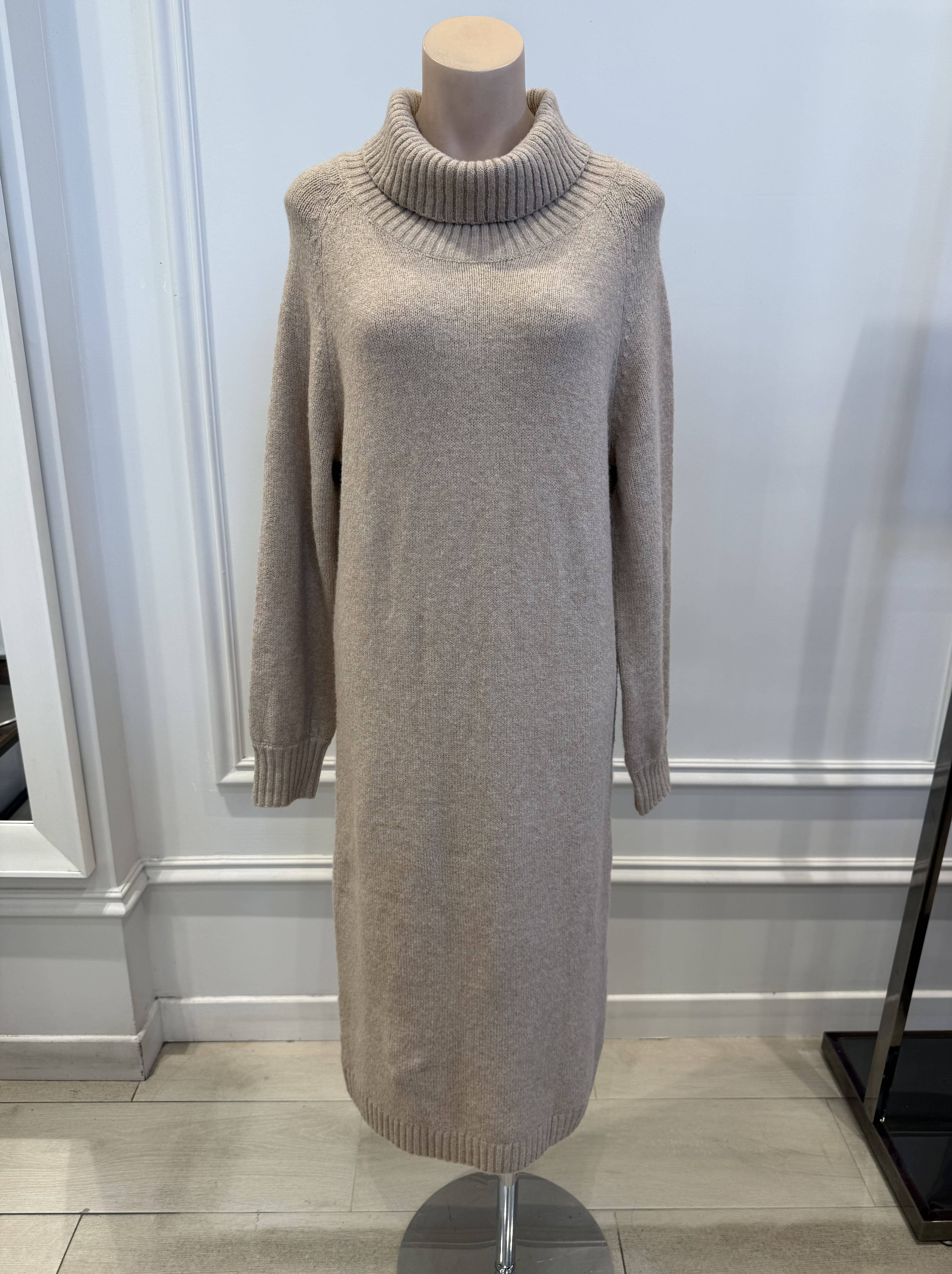 LOVIE & CO - Wholesale Dress - Women's - Long knit off-shoulder sweater dress - 245664-PETRA11