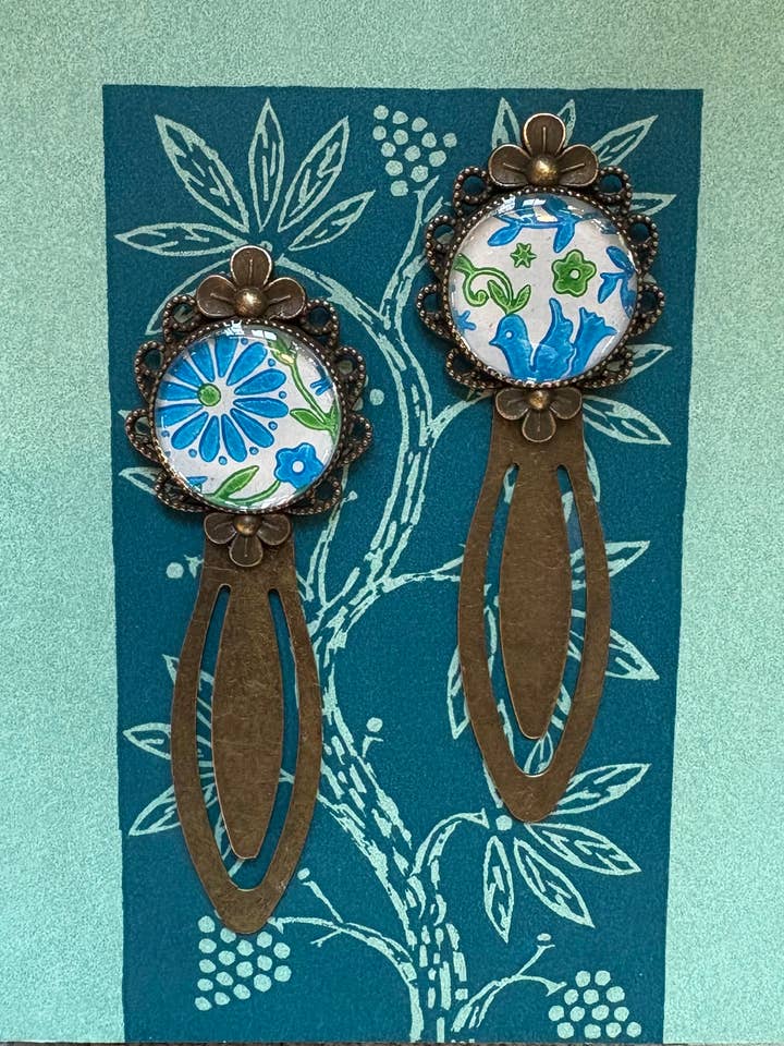 Bogmærke - vintage, bogelsker, læsere, fugle, blomster for engroshandel hos joeyfivecents