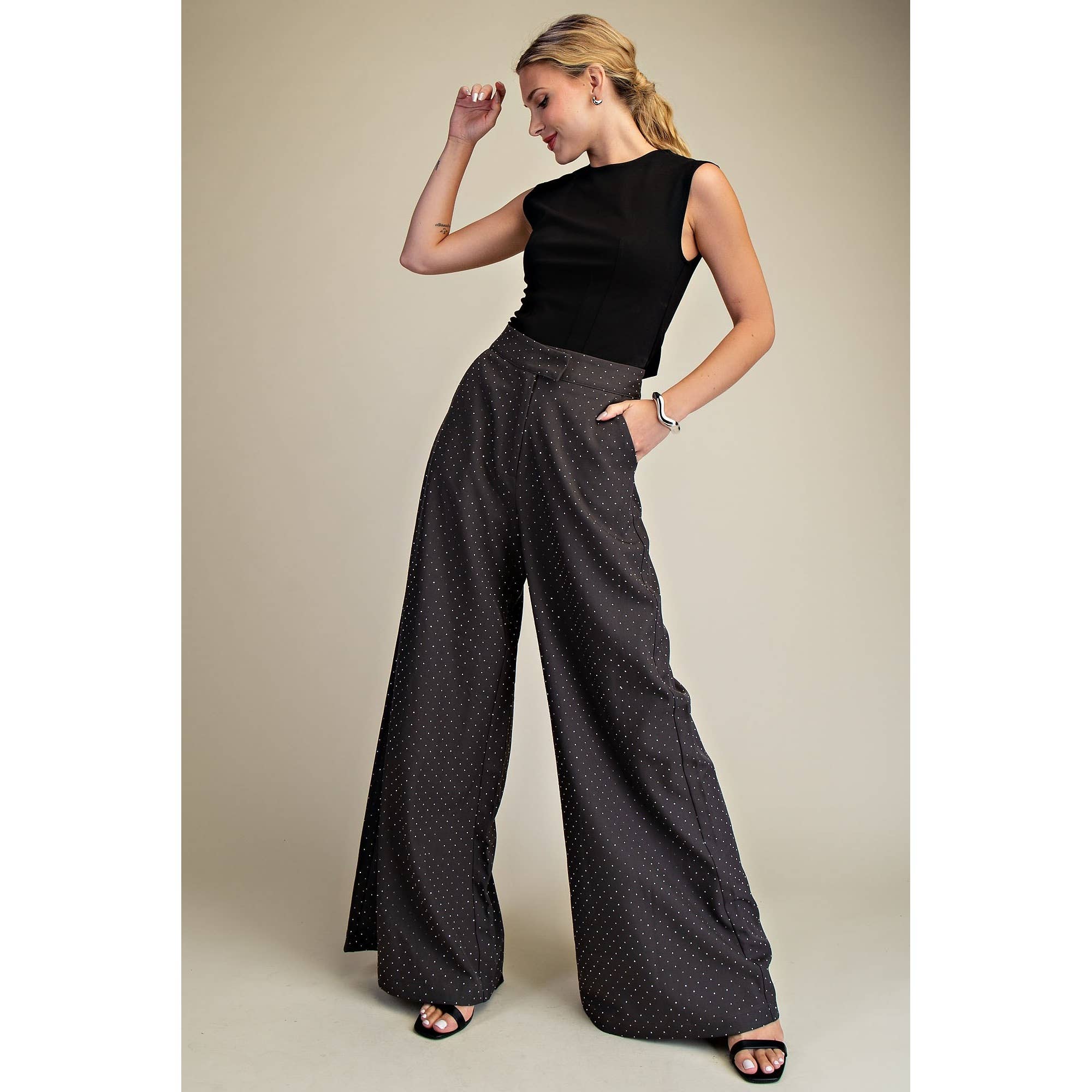 STYLE USA – Engroshandel Bukser - Dame – NYE Højtaljede Vide Bukser8