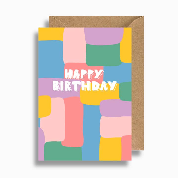 Happy Birthday Abstract Card for wholesale by Lizzie Chancellor