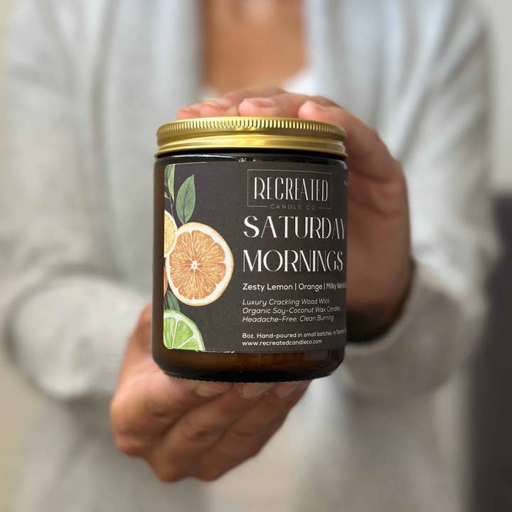 Recreated Candle Co. - Wholesale Jar/Filled Candle - Saturday Mornings 8oz Candle1