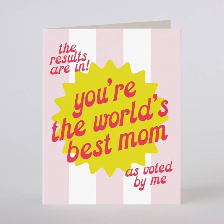'S WERELDS BESTE MAMA - wenskaart voor wholesale door Mixtape Paper Co.
