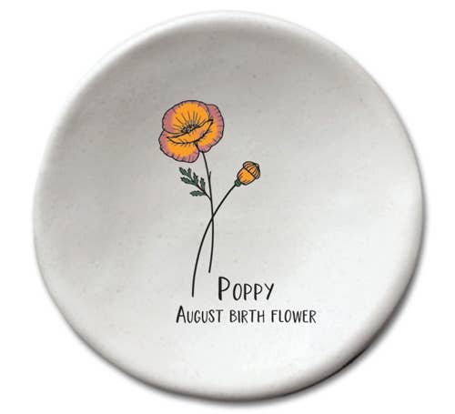 August Ceramics - Wholesale Jewelry Dish - 3.5" Ceramic Birth Month assortment with Tabletop Display2