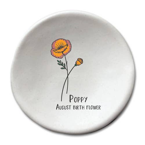 August Ceramics - Wholesale Jewelry Dish - 3.5" Ceramic Birth Month assortment with Tabletop Display2