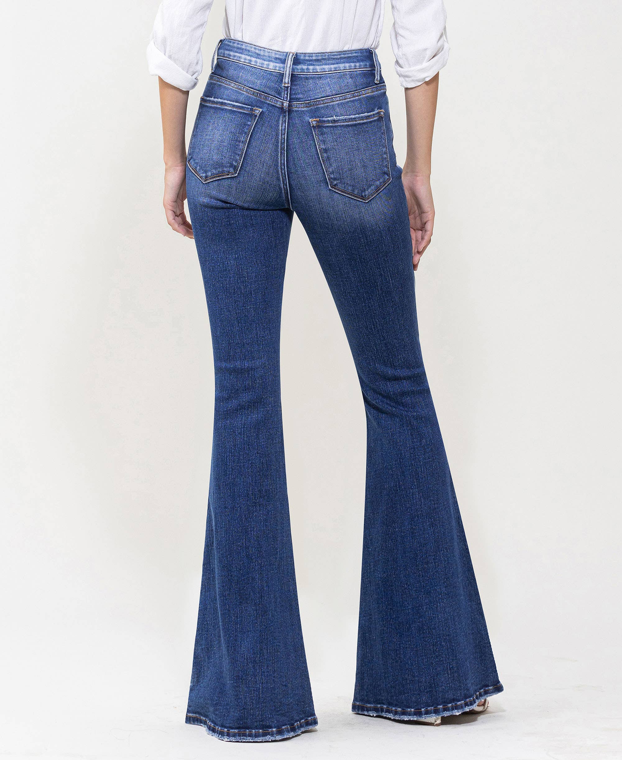 GLADDEN HIGH RISE COLOR BLOCK SUPER FLARE JEANS T5740A for wholesale on Faire4