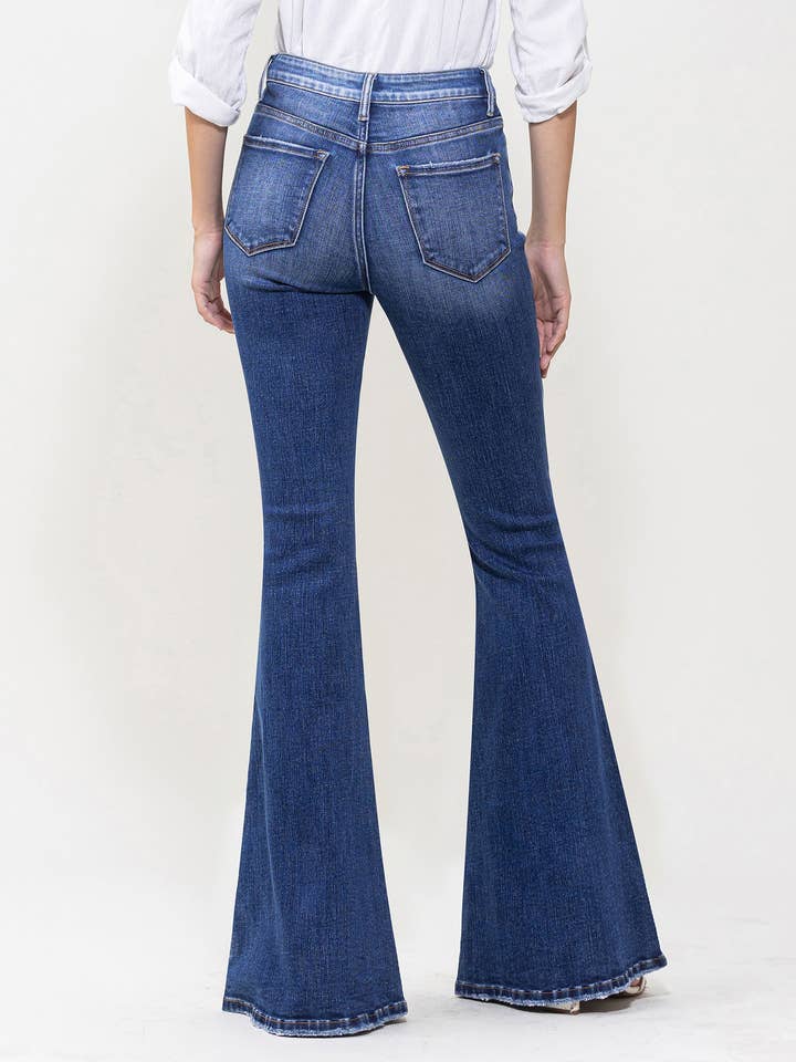 GLADDEN HIGH RISE COLOR BLOCK SUPER FLARE JEANS T5740A for wholesale on Faire4