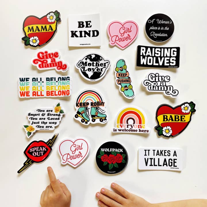 Die Cut Vinyl Stickers - Assorted for wholesale by Savage Seeds