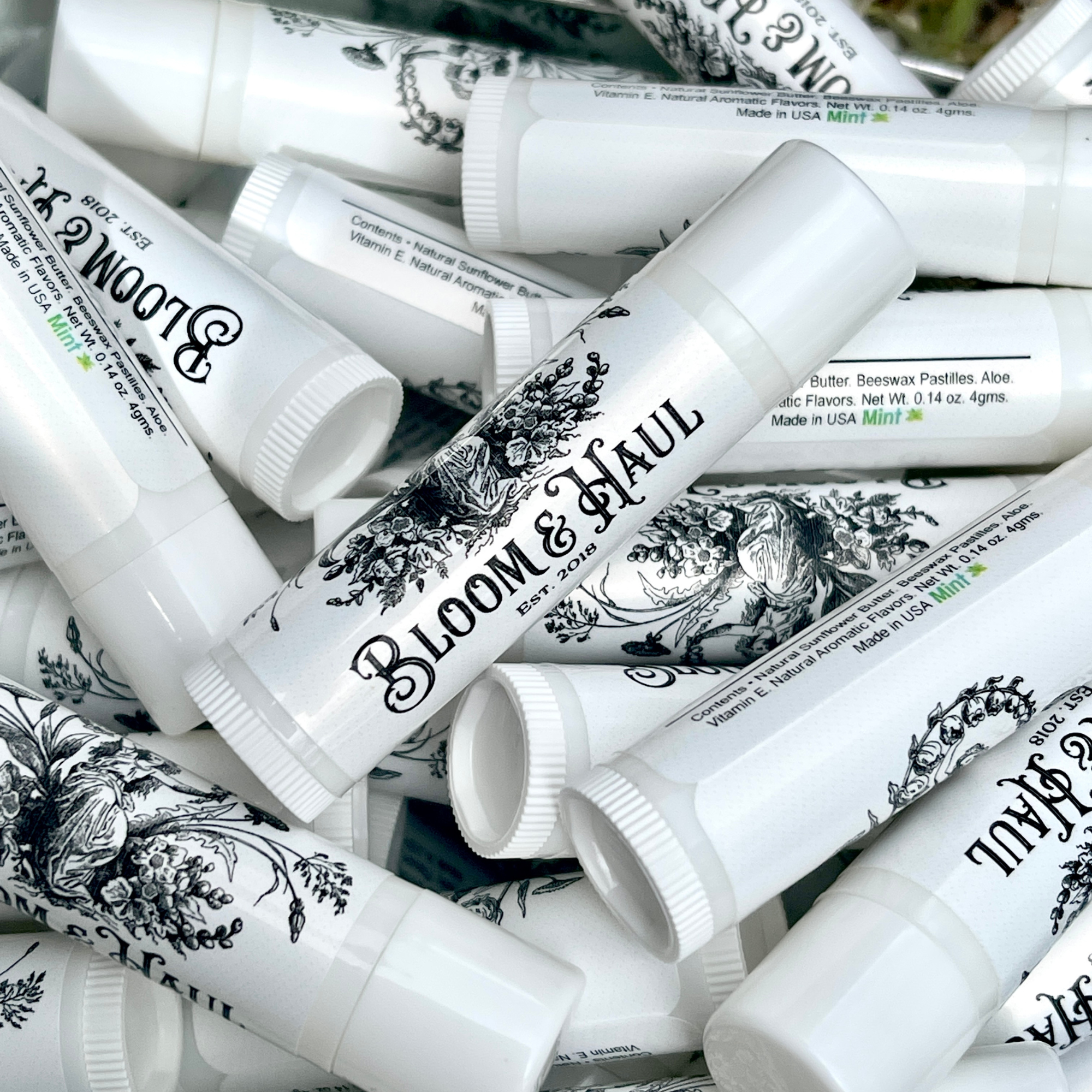 Bloom & Haul – Großhandel Lippenbalsam – Bienenwachs Lippenbalsam – Minze, Natürlich, Handgemacht, Umweltfreundlich1