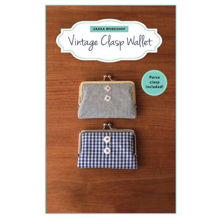 Zakka Workshop – Carteira - Mulher por atacado – Carteira Fecho Vintage com Fecho Prata (#ZW2187)1