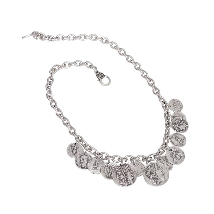 Chanour - Vendita all'ingrosso Girocollo/collier - Collana fatta a mano in peltro con monete - 39092