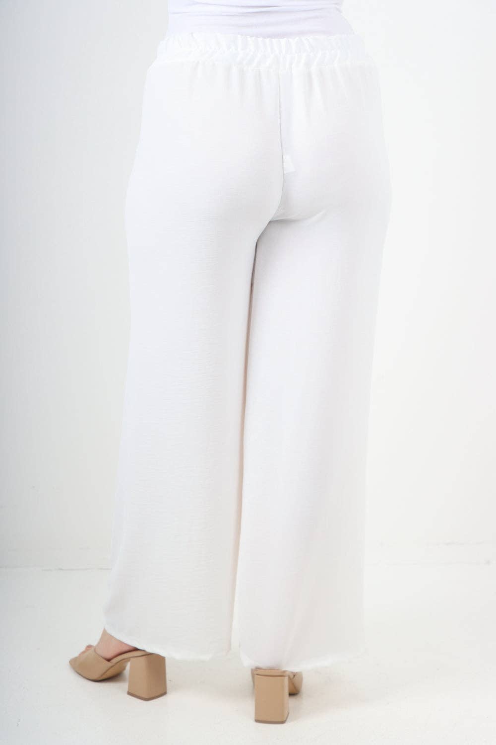 Miss Bold – wholesale Pants – Women's – Italian Elastic Waistband Drawstring Wide Leg Trousers49