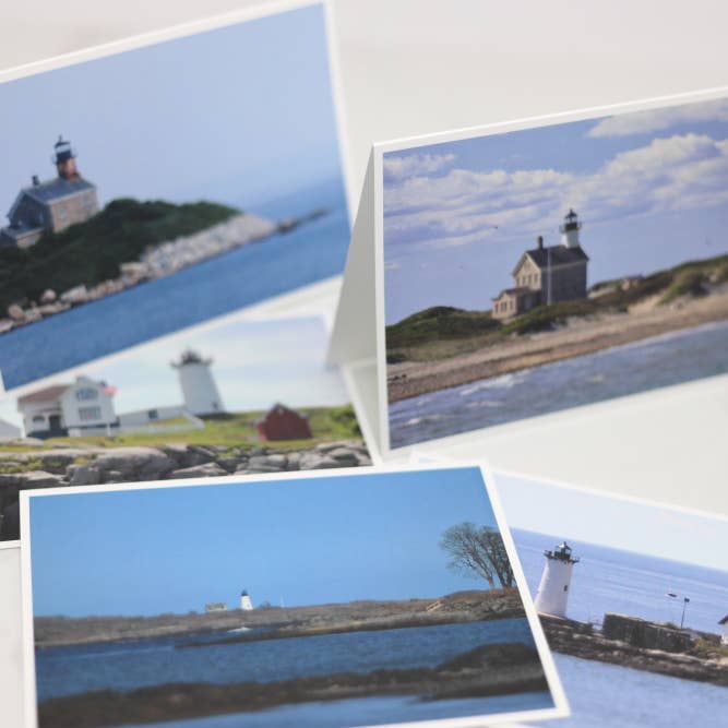 New England Prints - Wholesale Stationery/Notecard Set - Box of 5 All Occasion Lighthouse Blank Note Cards4
