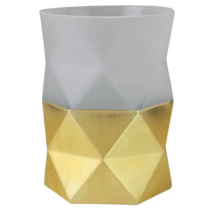 Vaso sfaccettato, vetro per la vendita all'ingrosso da parte di HomArt